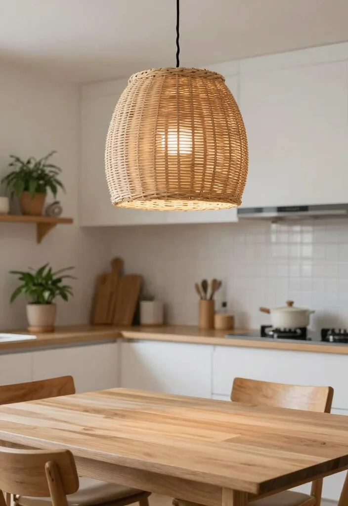 15 Modern Kitchen Chandelier Ideas With Statement Glow - 13. Natural Fiber Chandeliers 1
