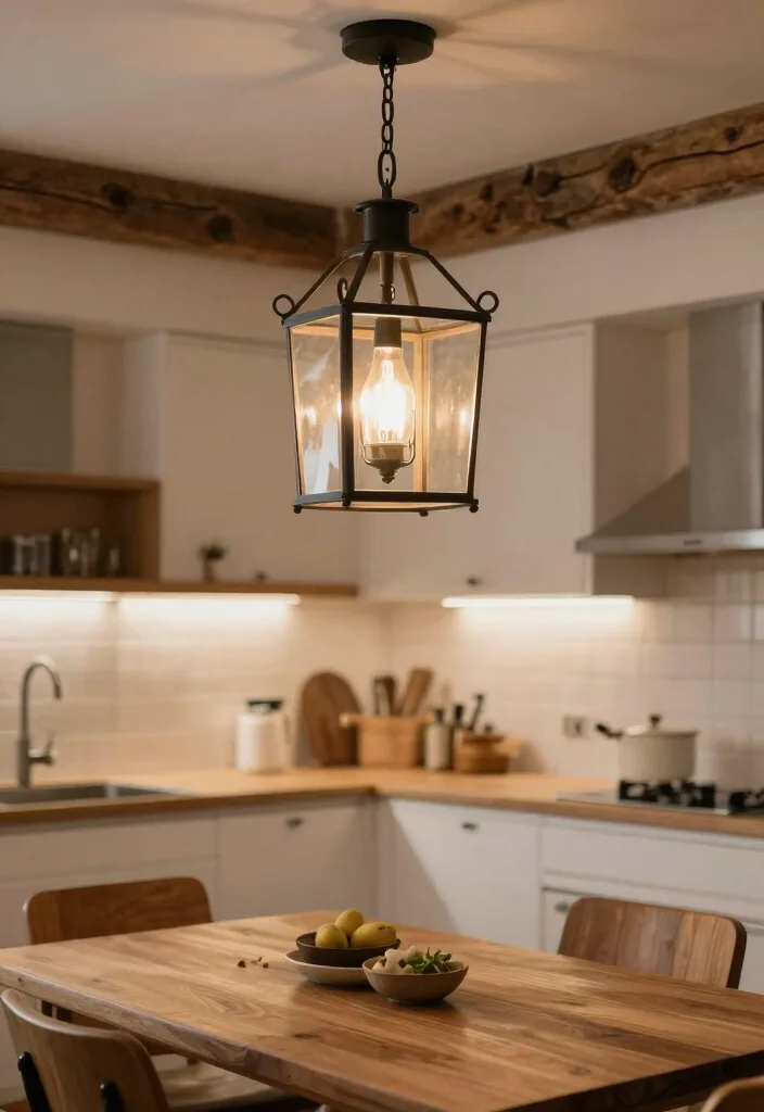 15 Modern Kitchen Chandelier Ideas With Statement Glow - 7. Lantern-Style Chandeliers 1