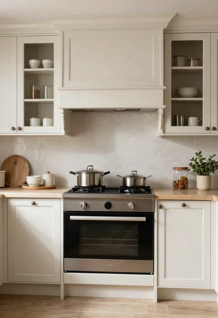 15 OTG Unit in Kitchen Ideas With Smart Placement - 14. Elegant Cabinetry With Open Space 1