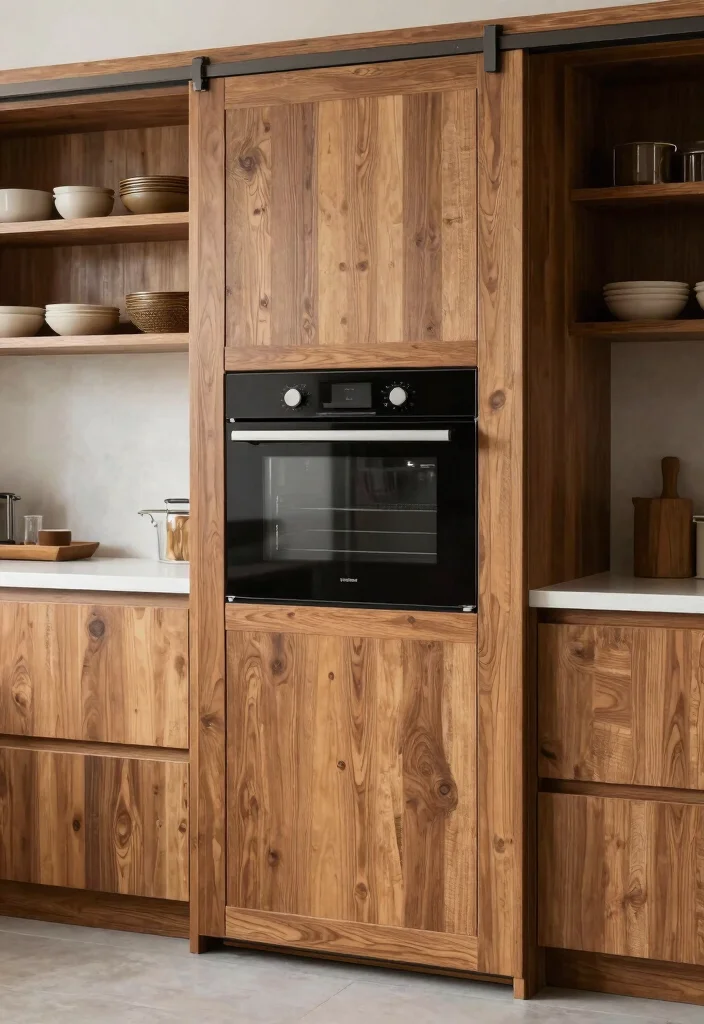 15 OTG Unit in Kitchen Ideas With Smart Placement - 5. Sliding Door Feature 1