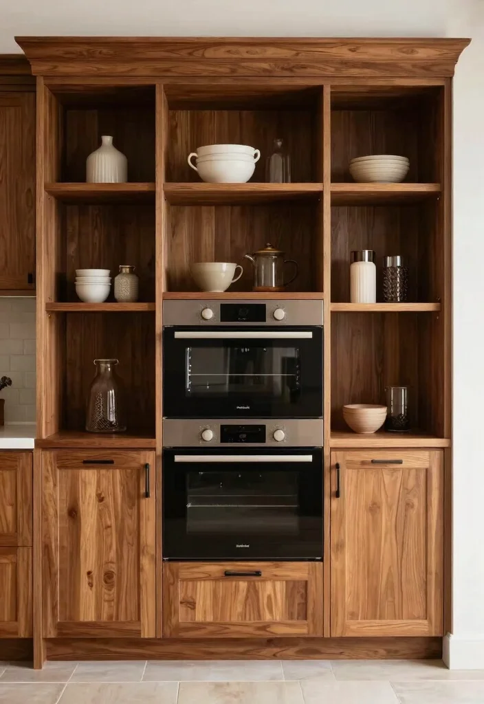 15 OTG Unit in Kitchen Ideas With Smart Placement - 7. Customized Built-In Cabinets 1