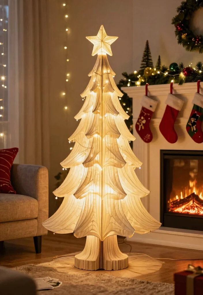 15 Paper Mache Lamp Ideas With Artistic DIY Charm - 10. Festive Holiday Lamps 1