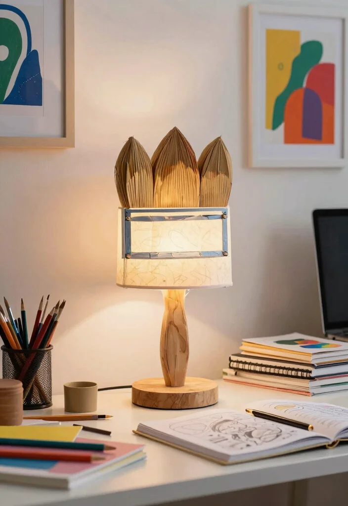 15 Paper Mache Lamp Ideas With Artistic DIY Charm - 14. Creative Task Lamps 1