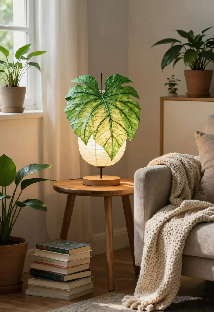 15 Paper Mache Lamp Ideas With Artistic DIY Charm - 3. Nature-Inspired Designs 1