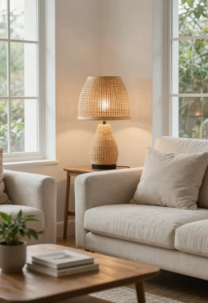 15 Retro Table Lamp Ideas With Vintage Flair - 10. Rattan and Bamboo Table Lamps 1