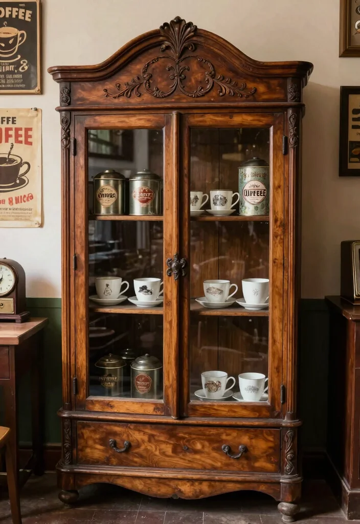 16 Coffee Stand Design Ideas That Feel Modern & Functional - 7. Vintage Coffee Stand 1