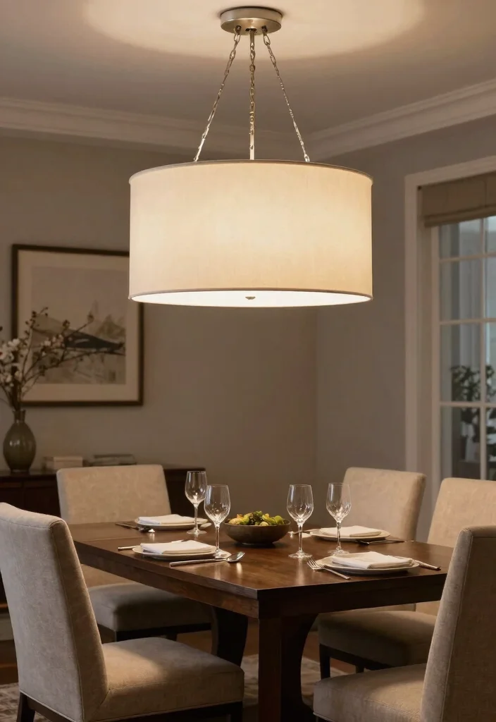 16 Plug In Chandelier Ideas With Easy Elegant Lighting - 10. Elegant Drum Shade Chandelier 1
