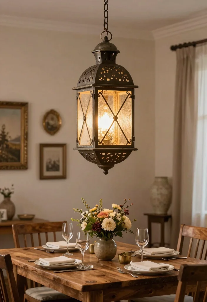 16 Plug In Chandelier Ideas With Easy Elegant Lighting - 16. Vintage-inspired Lantern Chandelier 1