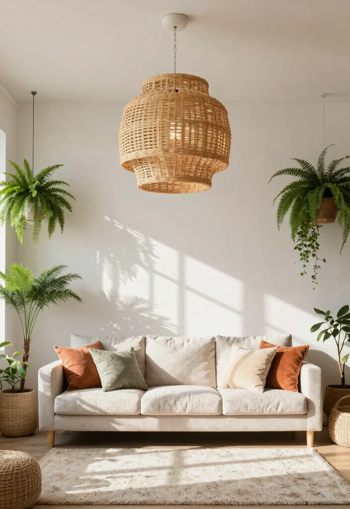 16 Plug In Chandelier Ideas With Easy Elegant Lighting - 3. Rattan Boho Chandelier 1