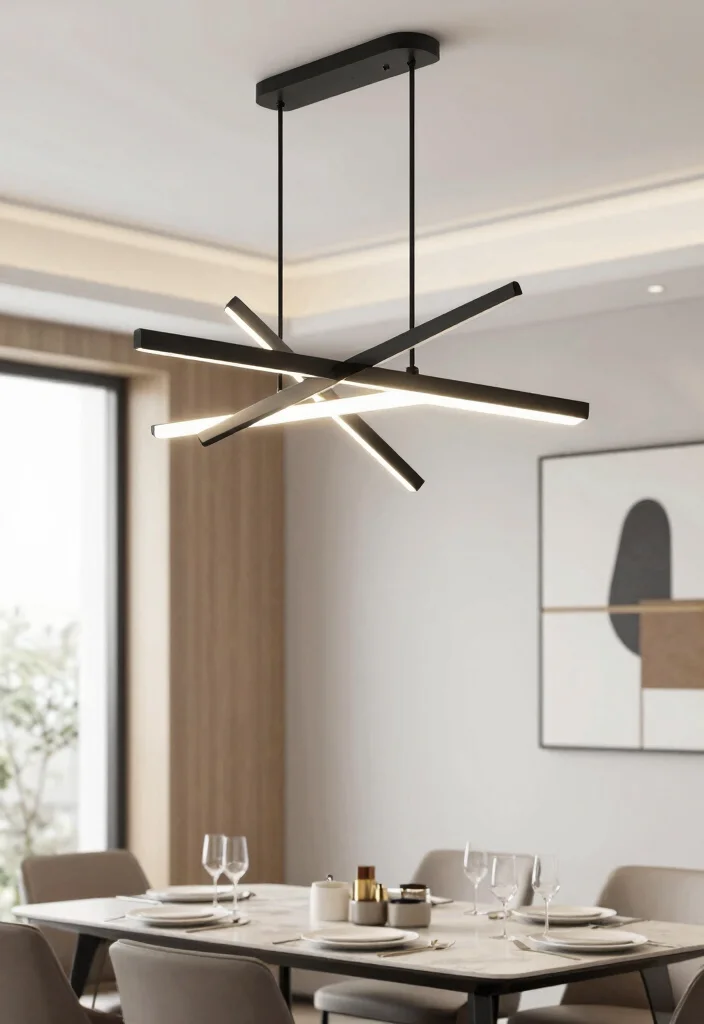 16 Plug In Chandelier Ideas With Easy Elegant Lighting - 8. Modern Geometric Chandelier 1