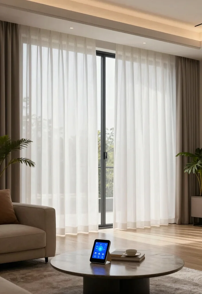 17 Sliding Door Curtains 2026 Trending Ideas That Flow Beautifully - 12. Smart Curtains: Technology Meets Design 1