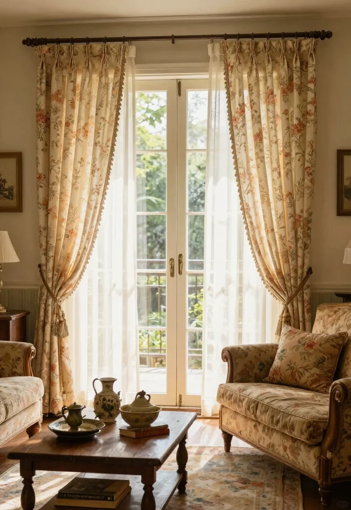 17 Sliding Door Curtains 2026 Trending Ideas That Flow Beautifully - 16. Vintage Finds: Charming Nostalgia 1