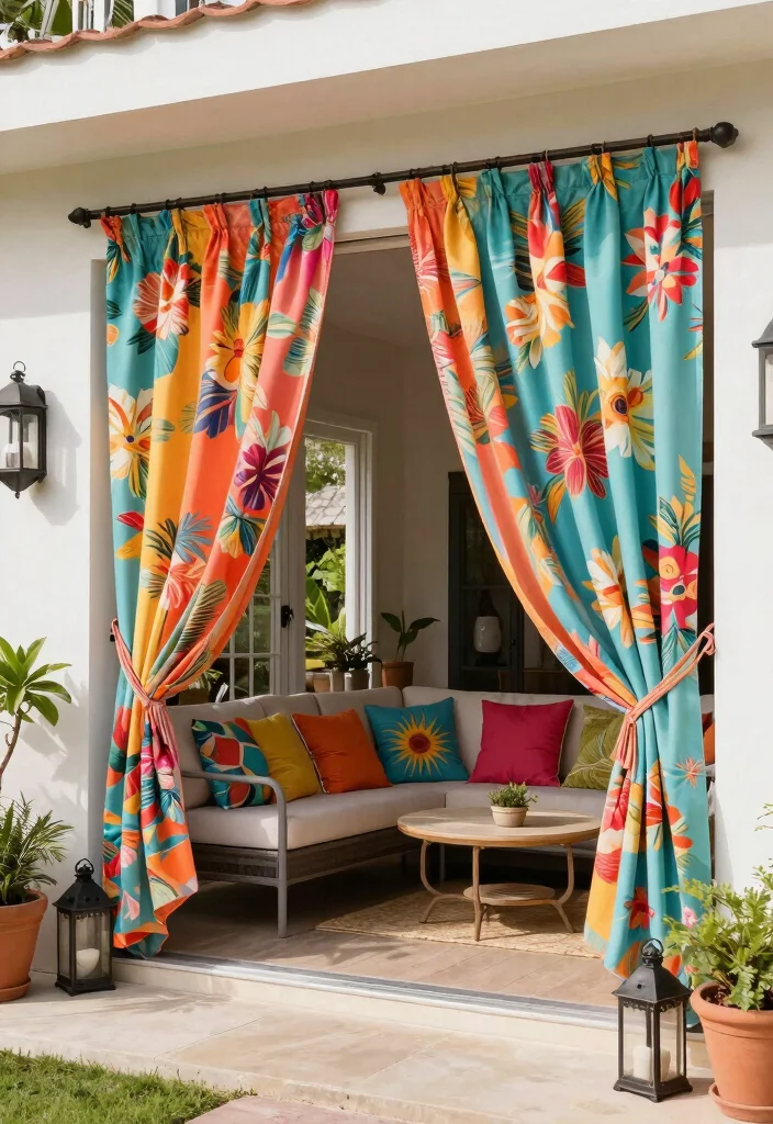 17 Sliding Door Curtains 2026 Trending Ideas That Flow Beautifully - 9. Outdoor Fabrics: Durability Meets Style 1
