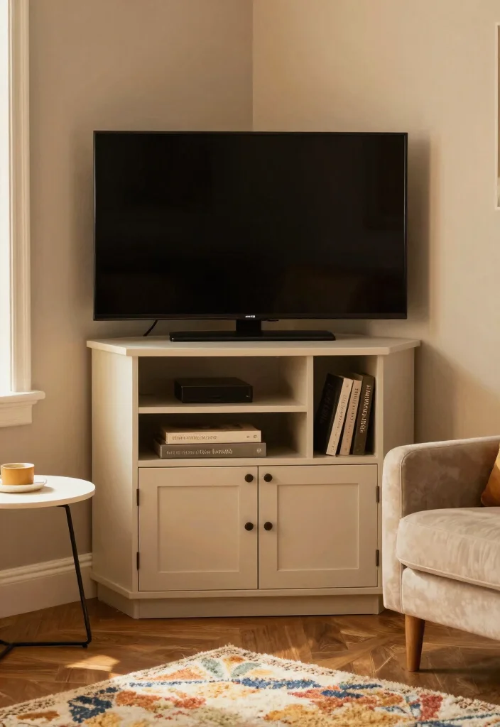 17 TV Unit Table Ideas With Stylish Storage - 3. Corner TV Units for Space Maximization 1
