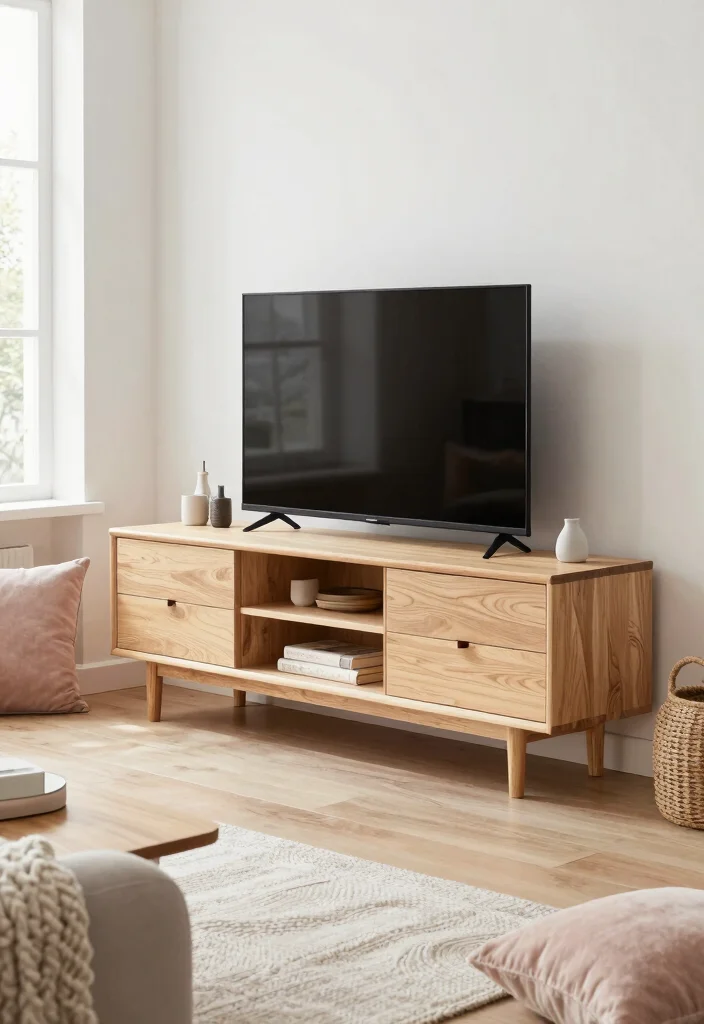 17 TV Unit Table Ideas With Stylish Storage - 9. Scandinavian TV Units for Simplicity 1