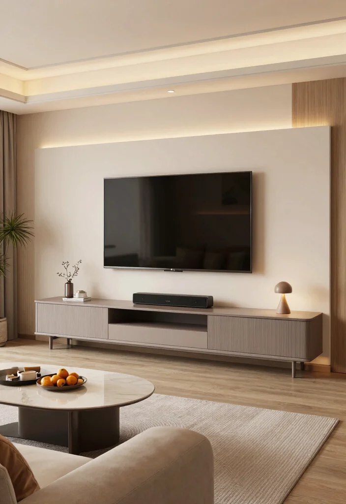 17 Wall TV Unit Design 2026 Trending Ideas That Elevate Your Living Room - 14. TV Units with Built-In Speakers 1