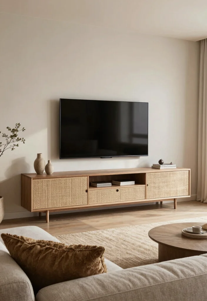 17 Wall TV Unit Design 2026 Trending Ideas That Elevate Your Living Room - 15. Textured Finishes for Visual Interest 1