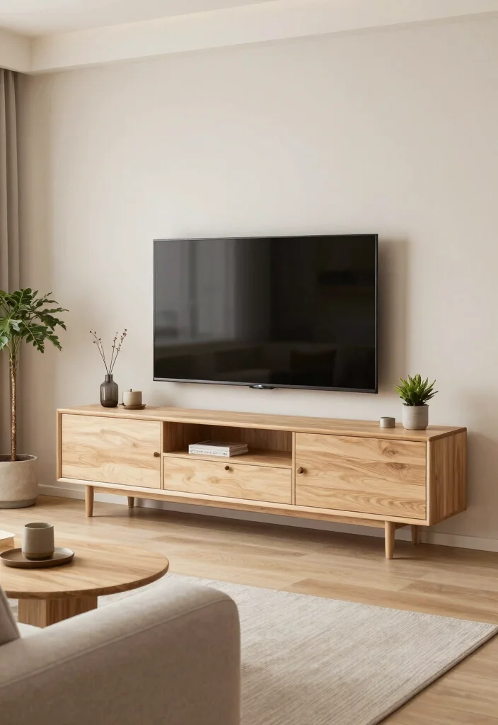 17 Wall TV Unit Design 2026 Trending Ideas That Elevate Your Living Room - 8. Minimalist Media Consoles 1