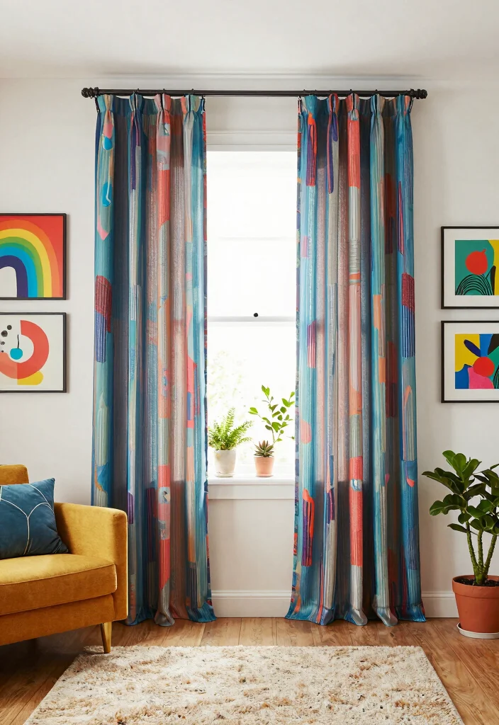 18 Blinds With Curtains Ideas That Layer Beautifully - 4. Patterned Curtains with Roller Blinds 1