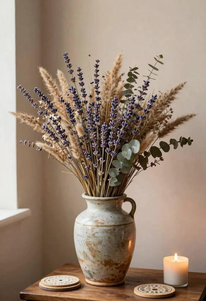 18 Floral Wall Decor Ideas That Add Romantic Touch - 2. DIY Dried Flower Arrangements 1