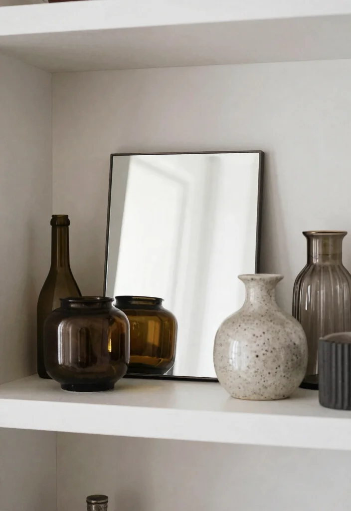 18 IKEA Shelf Decor Ideas That Look Designer Styled - 14. Use Mirrors for Reflection 1