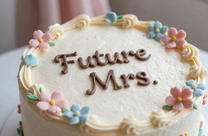 customized bridal countdown cake messages