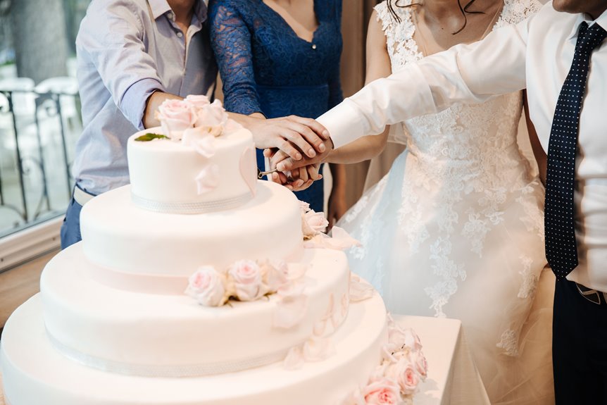 five step wedding cake slicing guide