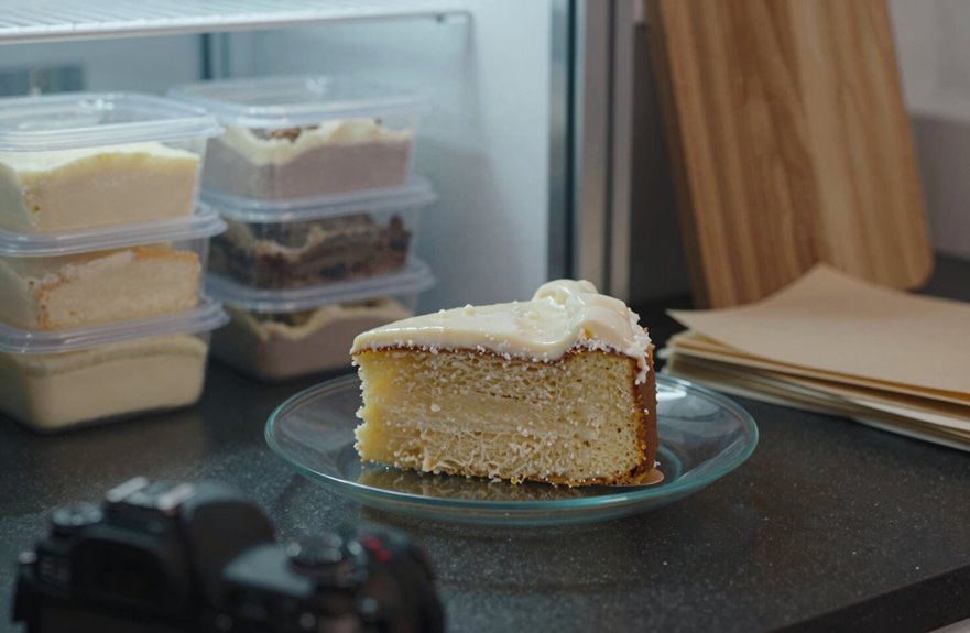 freezer stable cake stays fresh 3 months