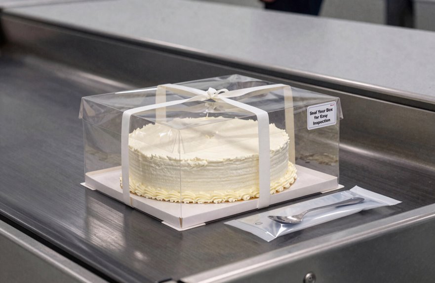 How to Carry Cake on a Plane Using TSA Rules and Packing Tips 6 sturdy box taped resealable